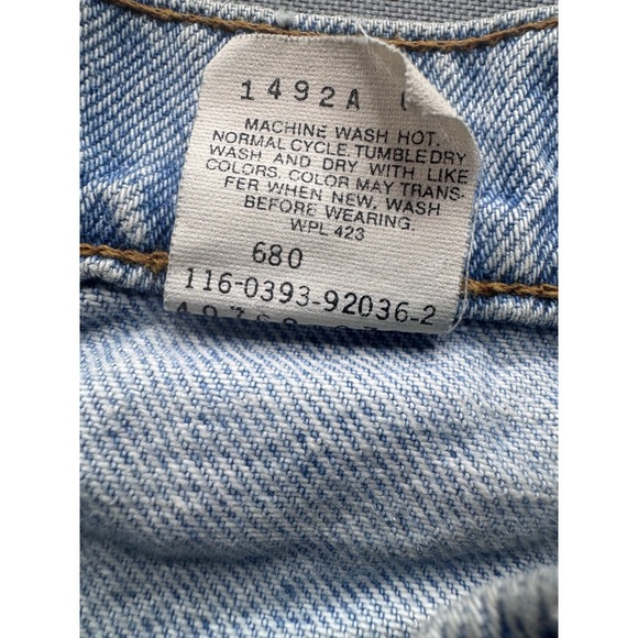 Levis 560 Vintage Student Fit Jeans Light Wash Orange Tab 25x29 High Rise 90s - Picture 13 of 13